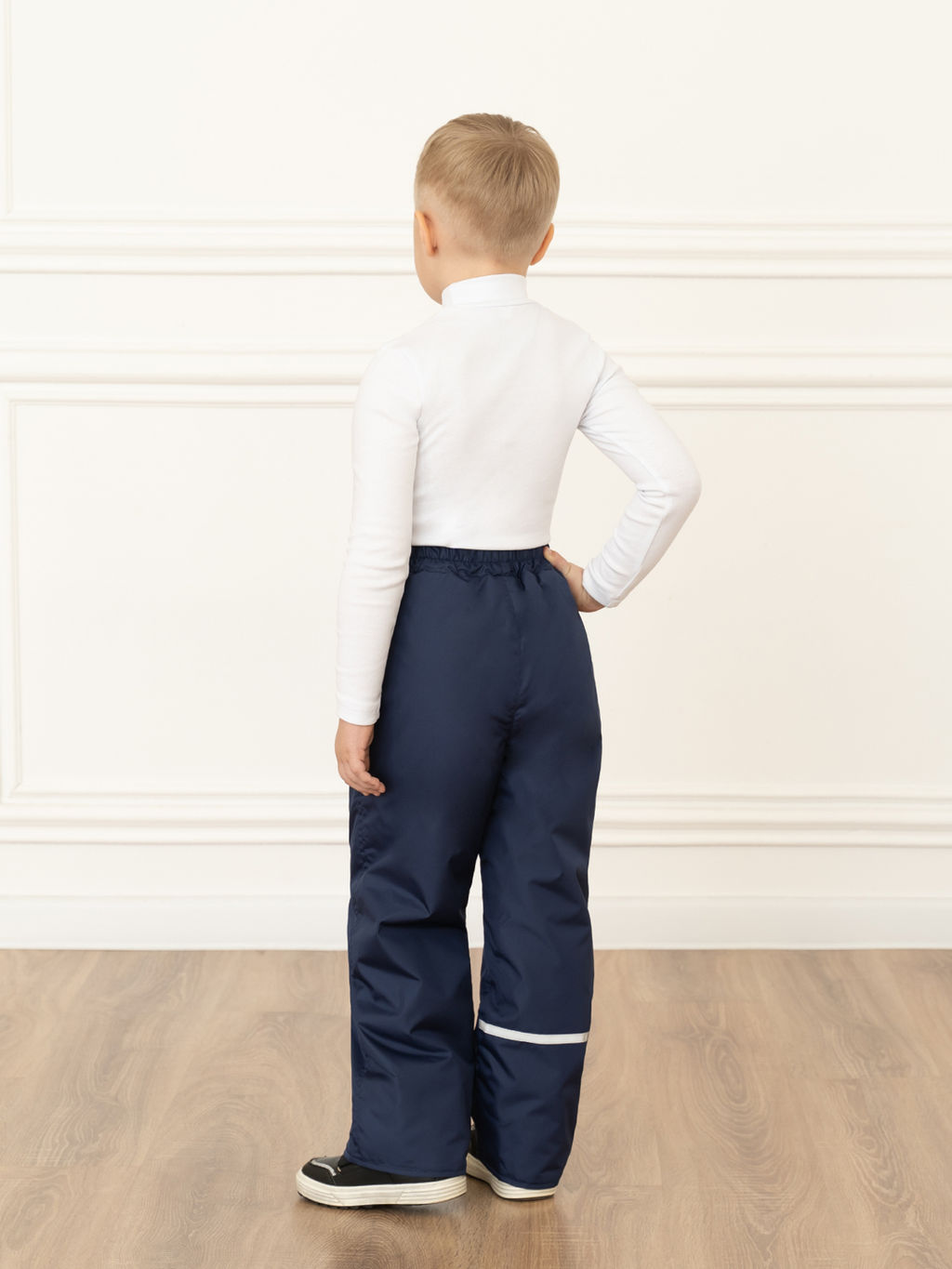 Брюки демисезонные синие (134-140, 68)