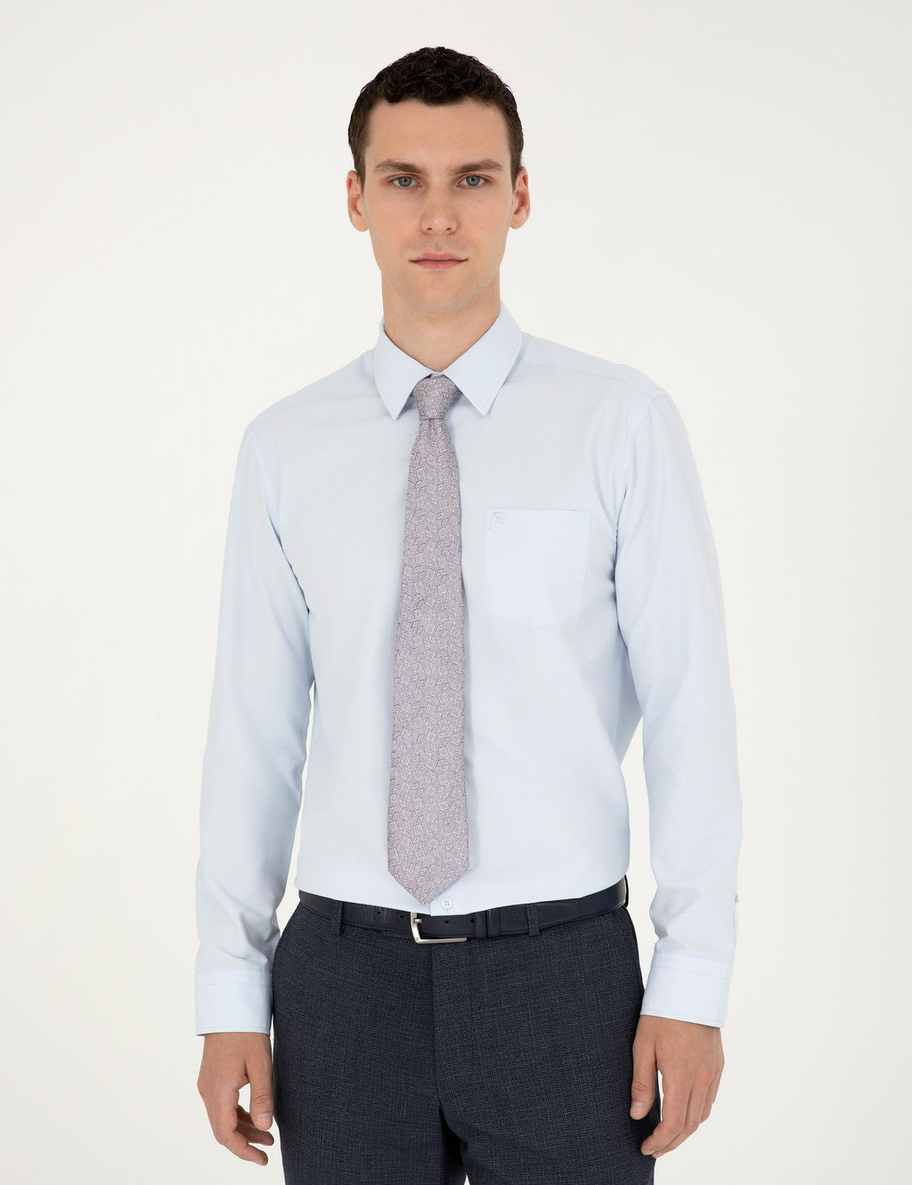 A__k Mavi Regular Fit Uzun Kollu Basic G_mlek