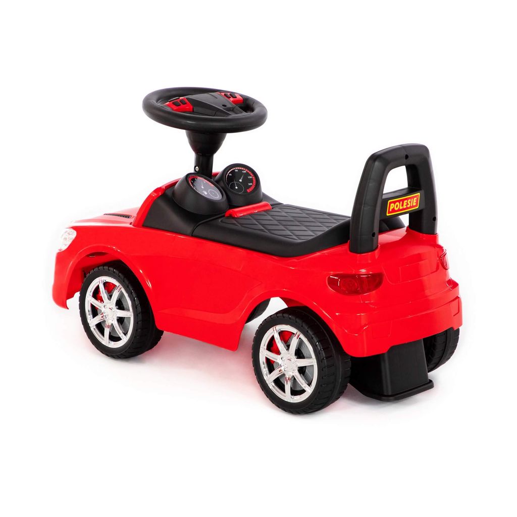 Каталка-автомобиль SuperCar №4 со звуковым сигналом (красная) - Полесье фото 3