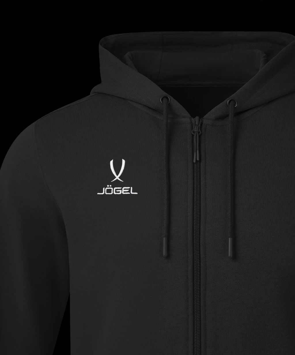 Флисовое худи на молнии JOGEL ESSENTIAL Cotton Fleece FZ Hoodie, черный, детский  фото 4