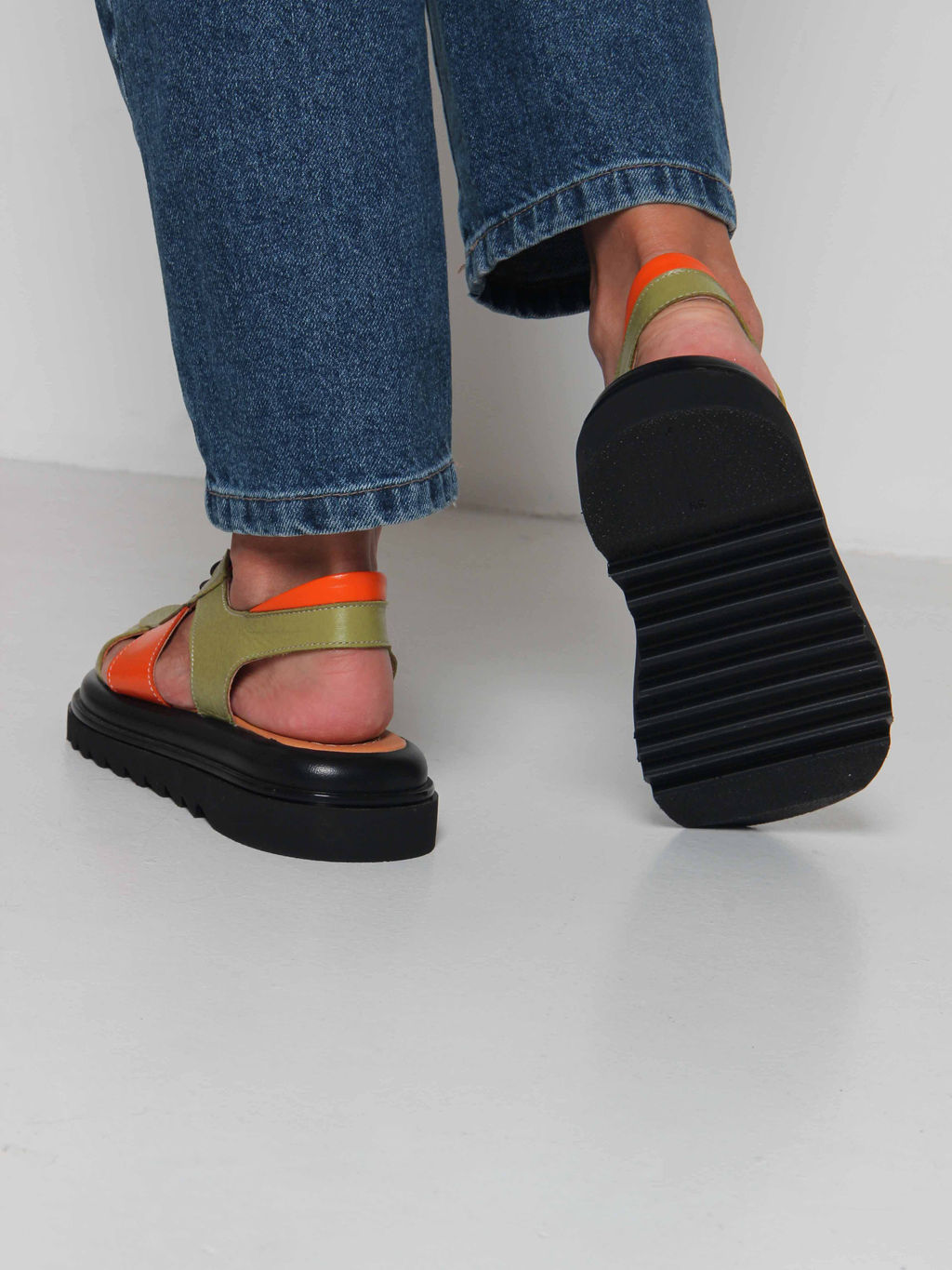 Босоножки 2029.2525bl. Авокадо оранжевый