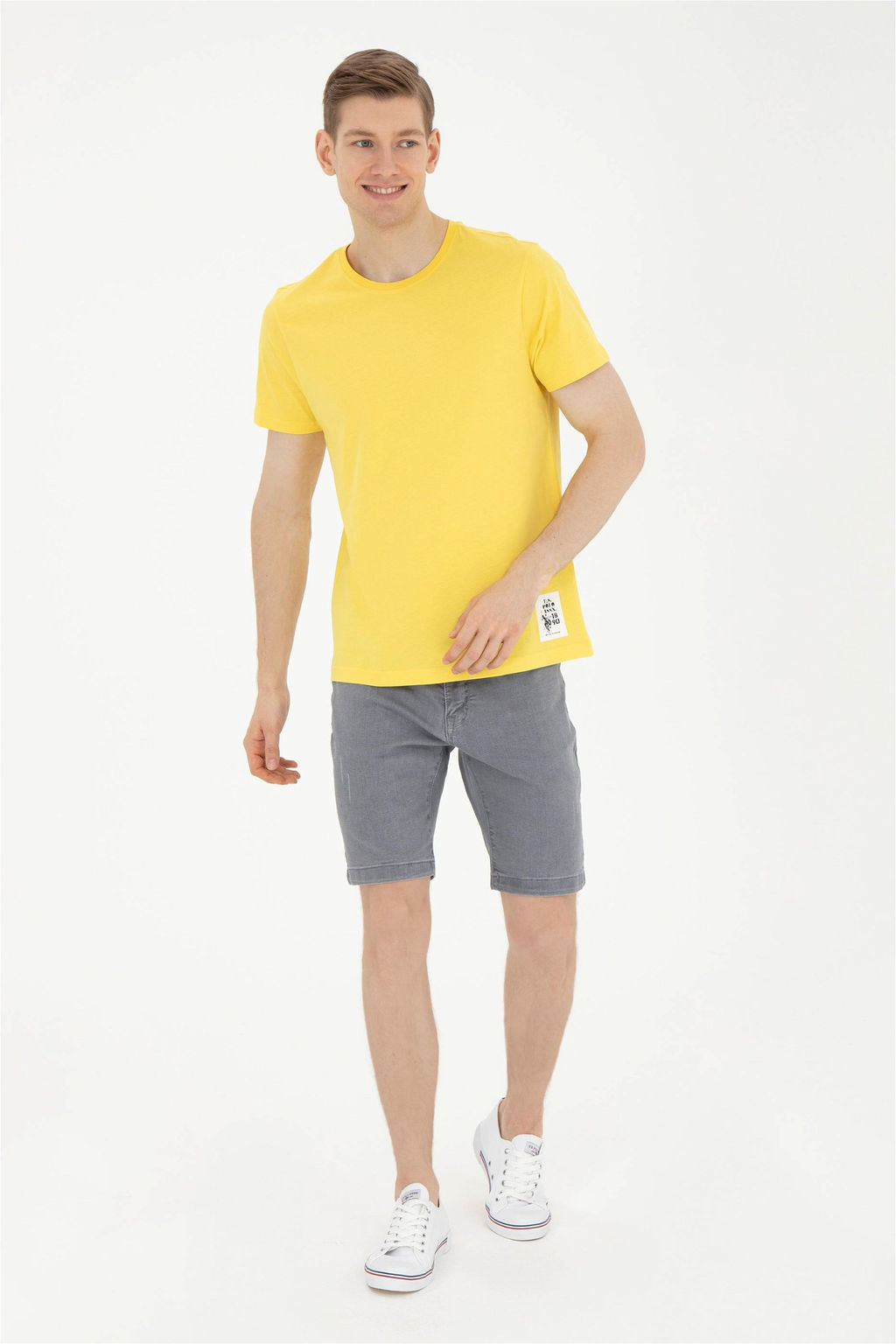 Мужская желтая футболка - U.s. polo assn фото 4