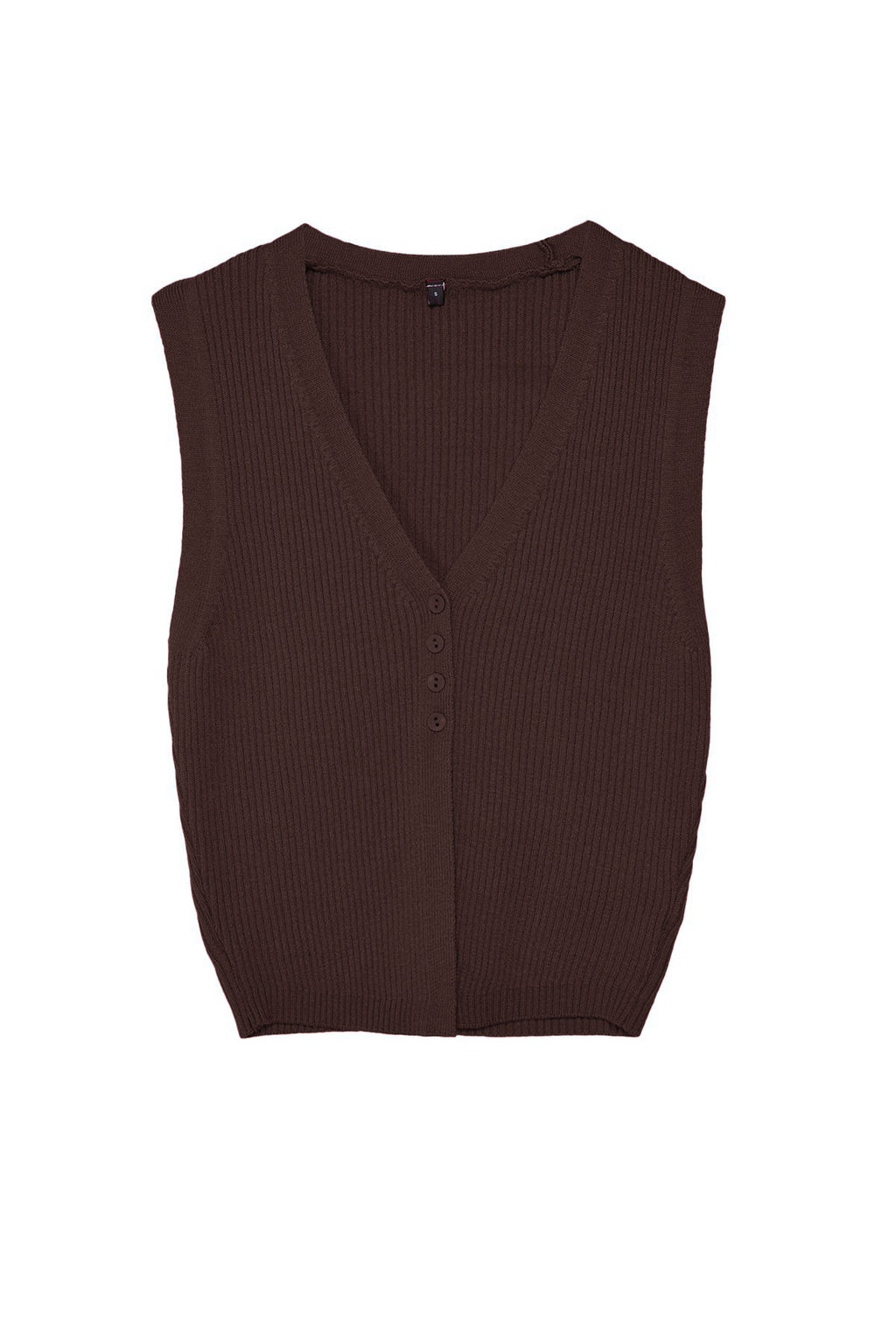 TRENDYOLMILLA Kahverengi Crop Premium/ Ozel Iplik Yelek TWOSS24BZ00258  фото 6