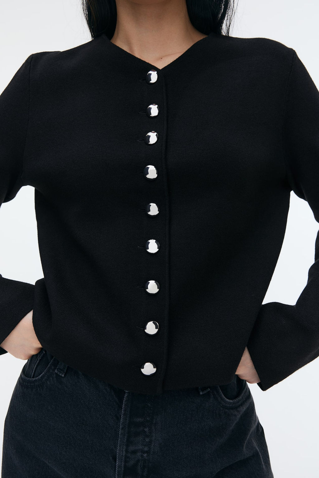 Dense-knit cardigan - H&m фото 3