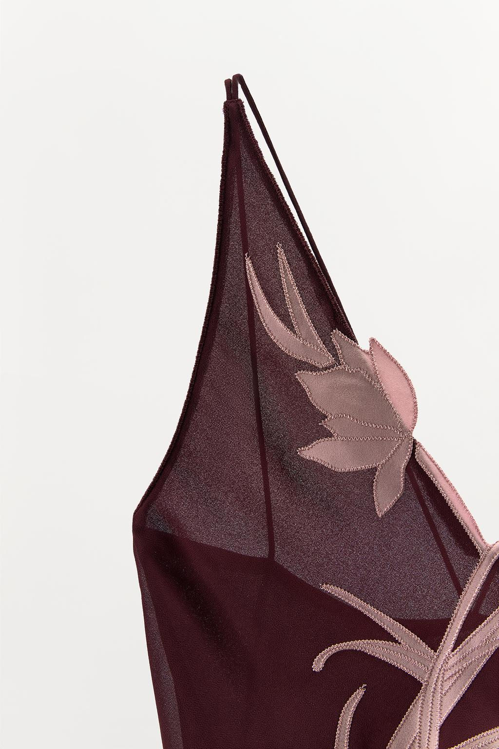 FLORAL EMBROIDERED DRESS - Zara фото 6