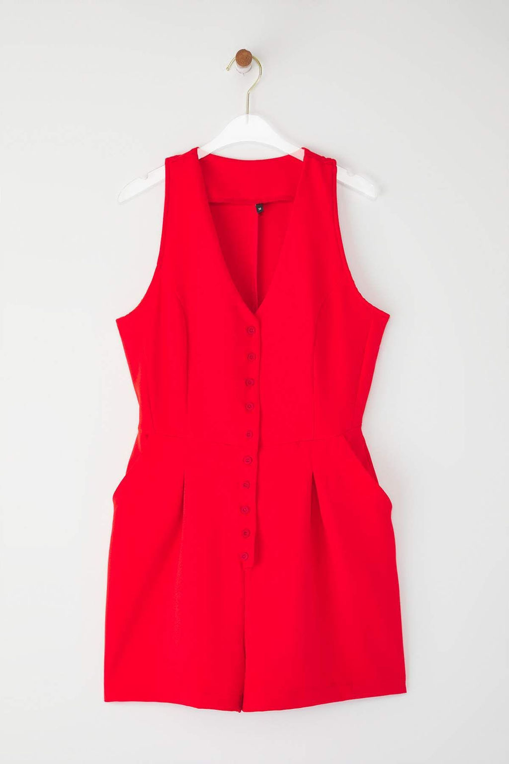 TRENDYOLMILLA Siyah Genis Paca Dugmeli Mini Dokuma Tulum TWOSS25TU00011  фото 5