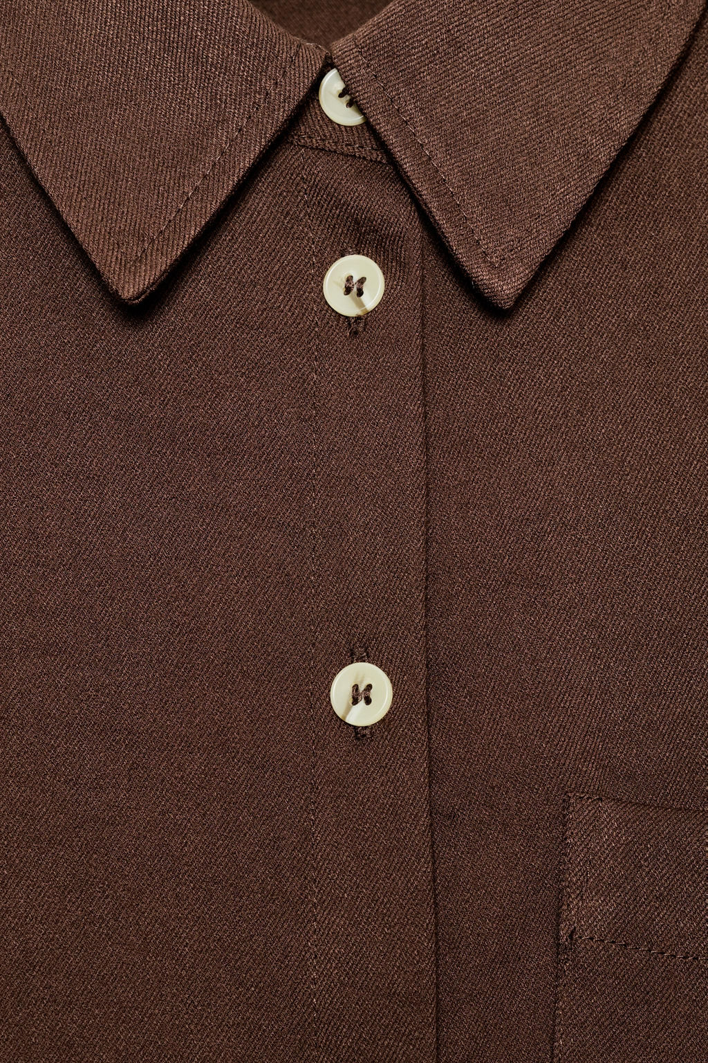 CAMISA OVERSIZE MANGA ANCHA / Marr?n - Zara фото 9