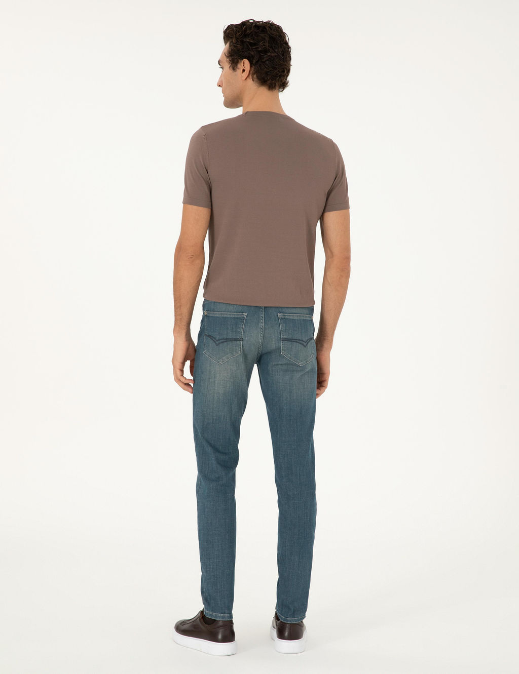 Джинсовые брюки узкого кроя цвета индиго - Cacharel фото 4