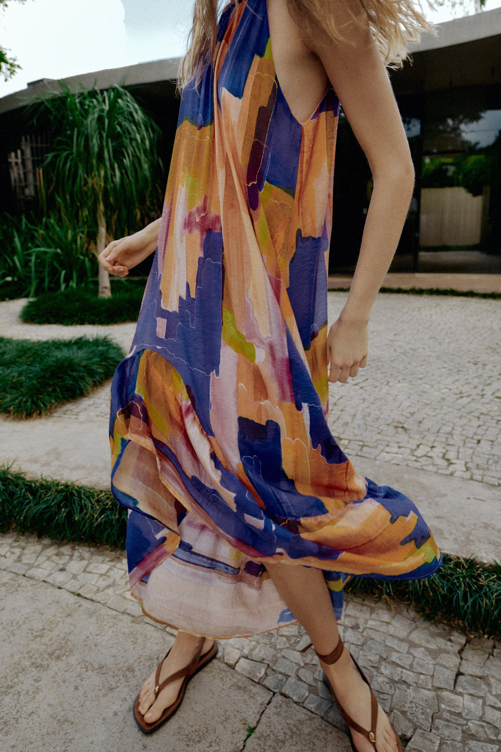 VESTIDO ESTAMPADO BAJO ASIM?TRICO / Multicolor - Zara фото 2