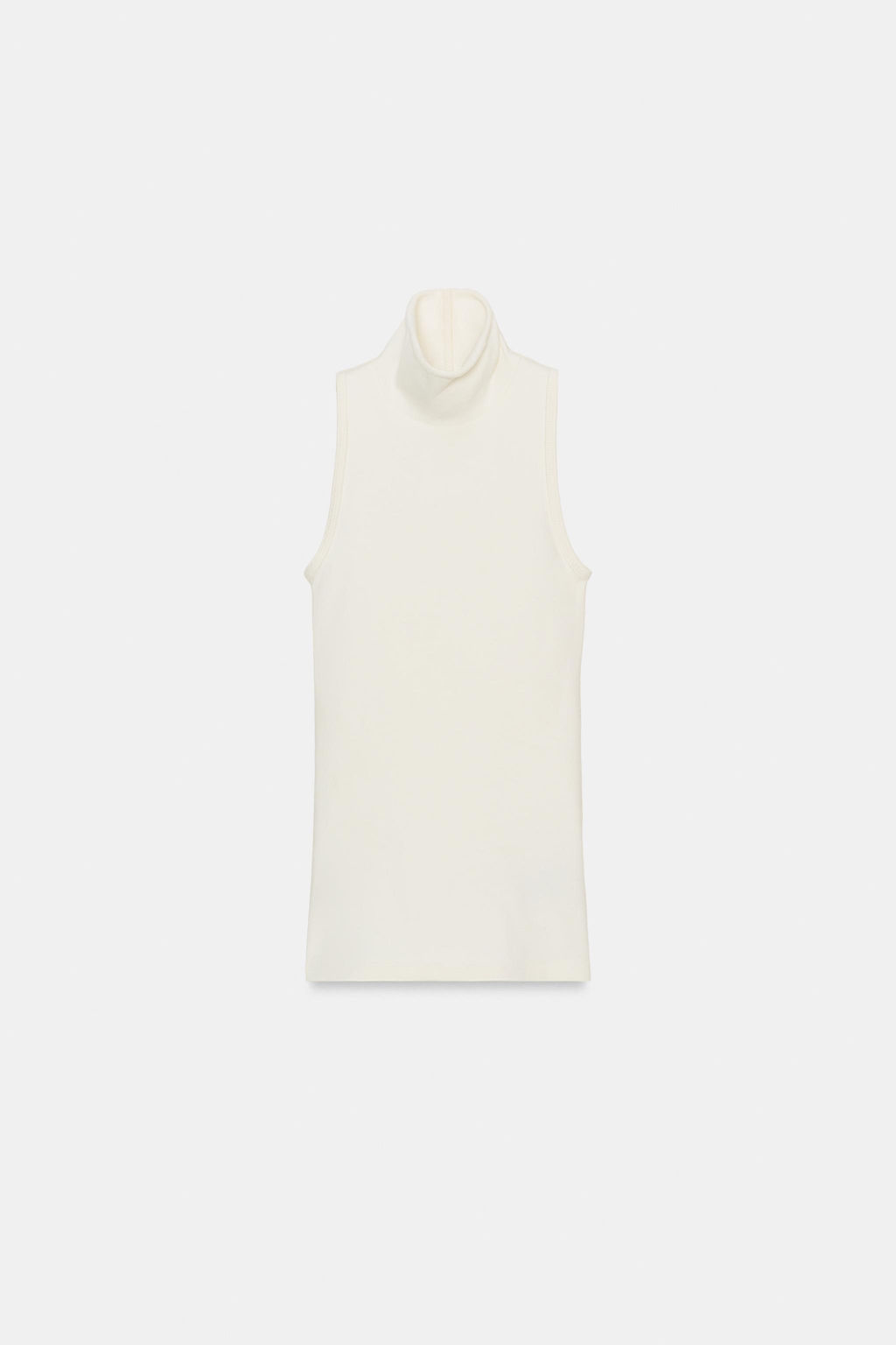 TOP MANGA SISA CUELLO ALTO / Blanco roto - Zara фото 6