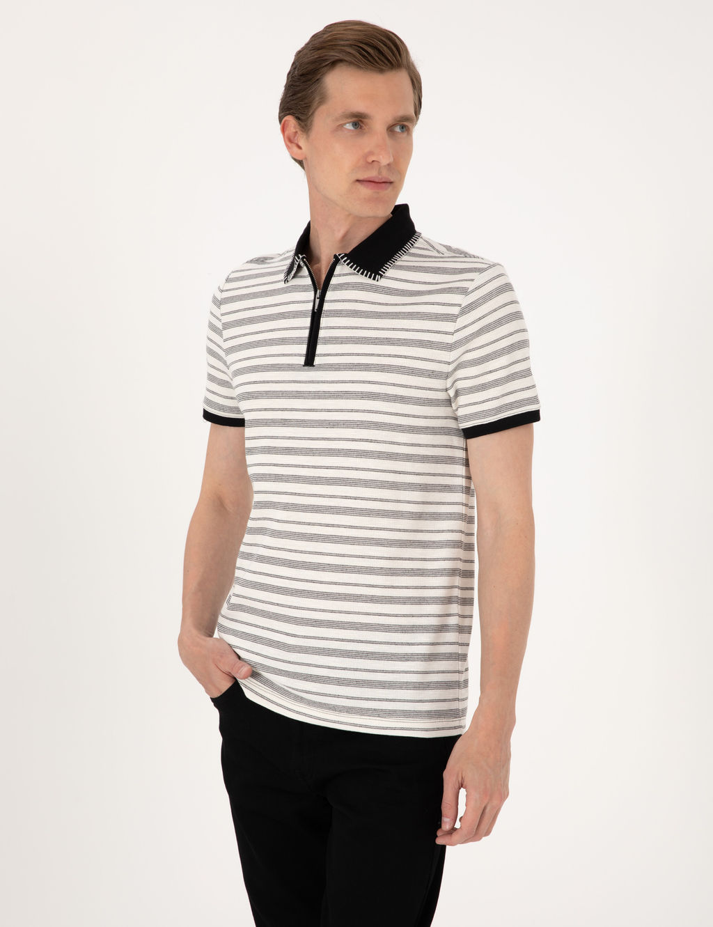 Bej Slim Fit Ti__rt