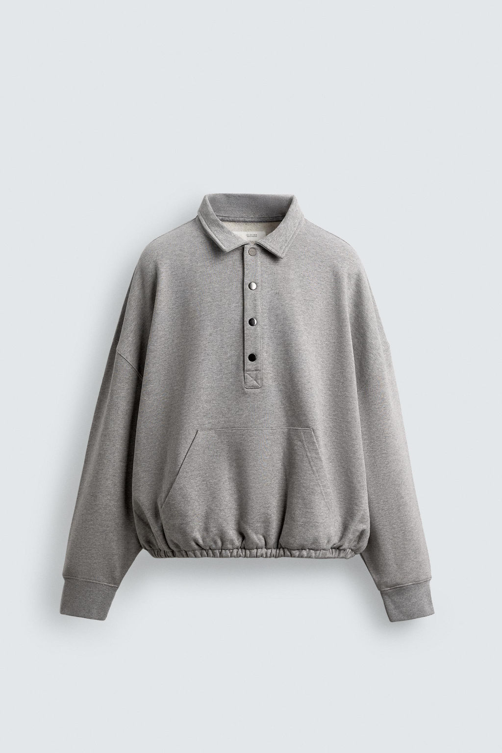 BOXY FIT POLO SWEATSHIRT - Zara фото 7