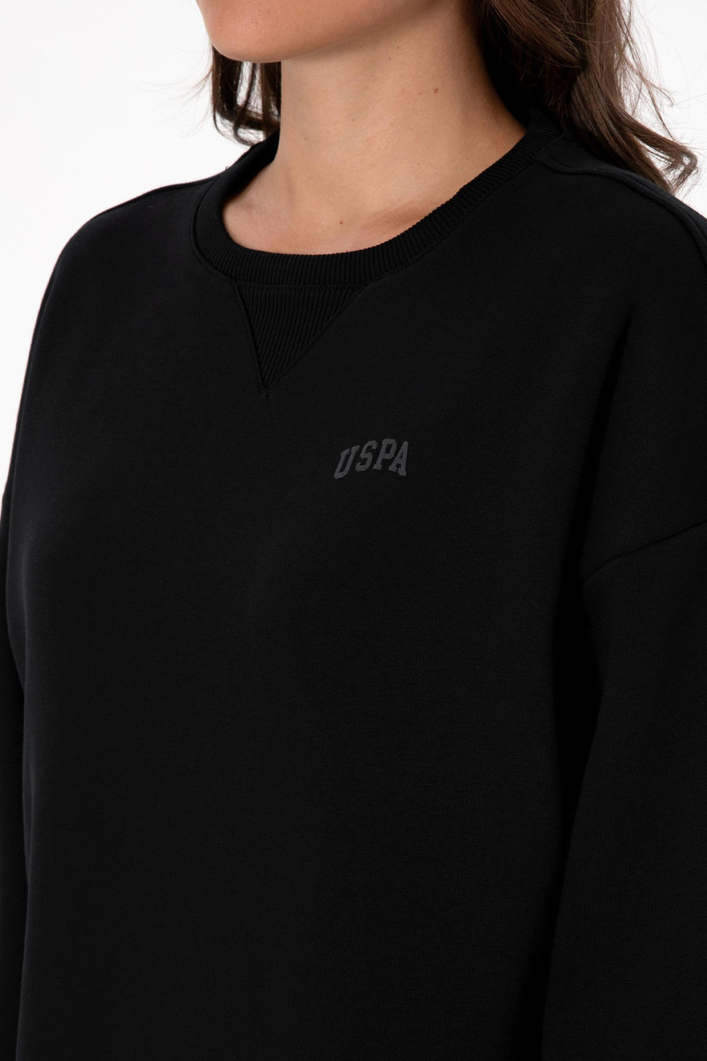 Kad_n Siyah _ardonlu Bisiklet Yaka Basic Sweatsh_rt Sepette S_rpriz _ndirim - U.s. polo assn фото 7