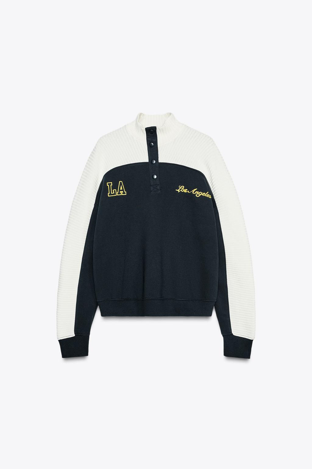 CONTRAST CHUNKY KNIT SWEATSHIRT - Zara фото 5