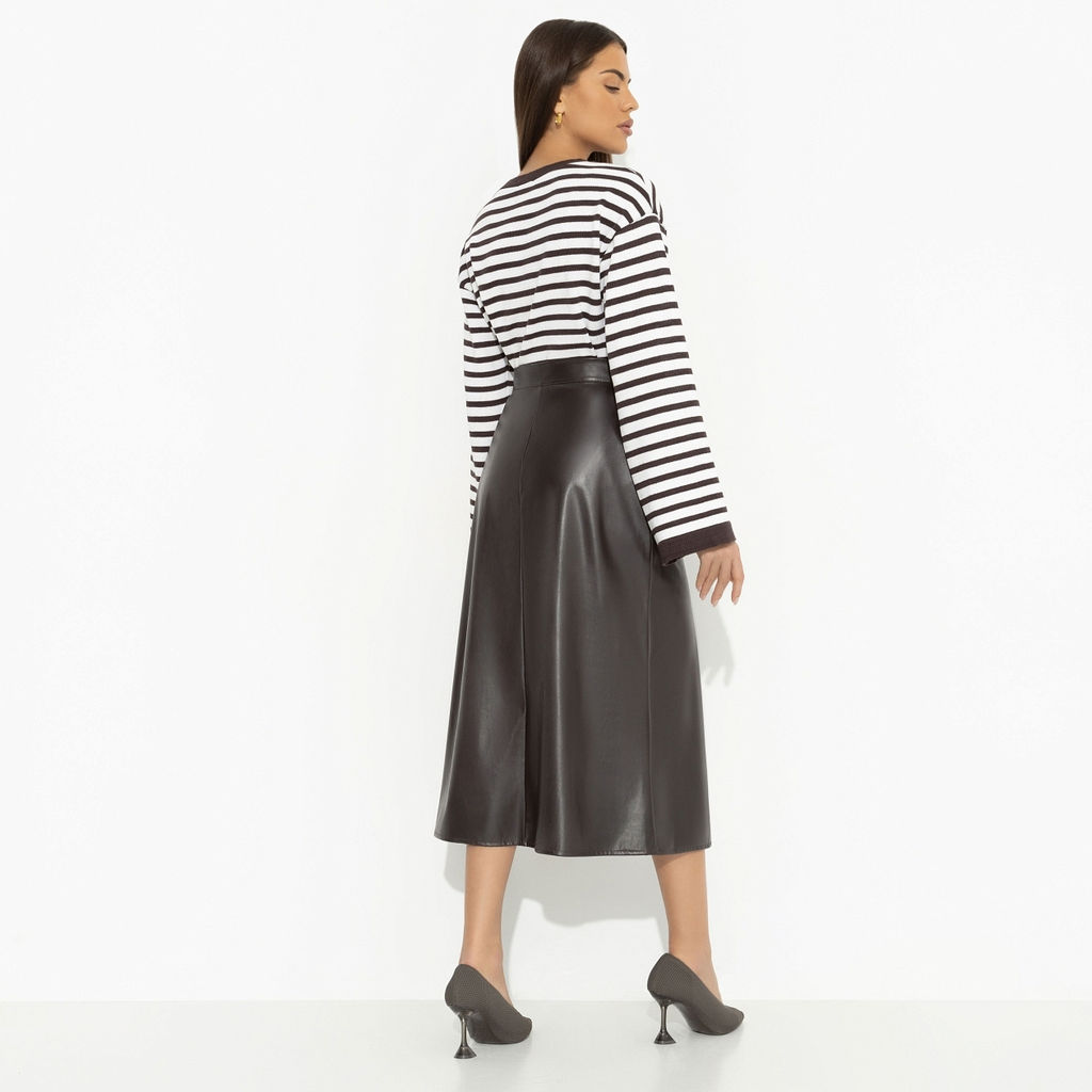 Юбка с разрезом, Откровенно шикарная (коричневый) - Charutti фото 5