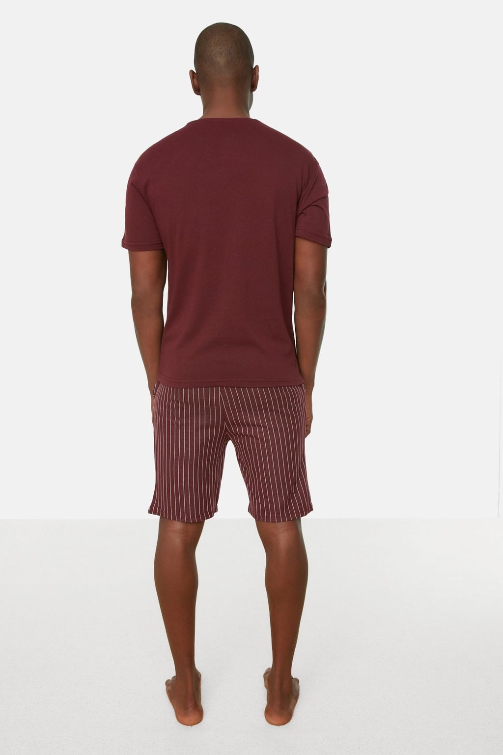 TRENDYOL MAN Bordo Regular Fit Yazl?k Sortlu Pijama Tak?m? THMSS21PT1005 - Trendyolmilla фото 14