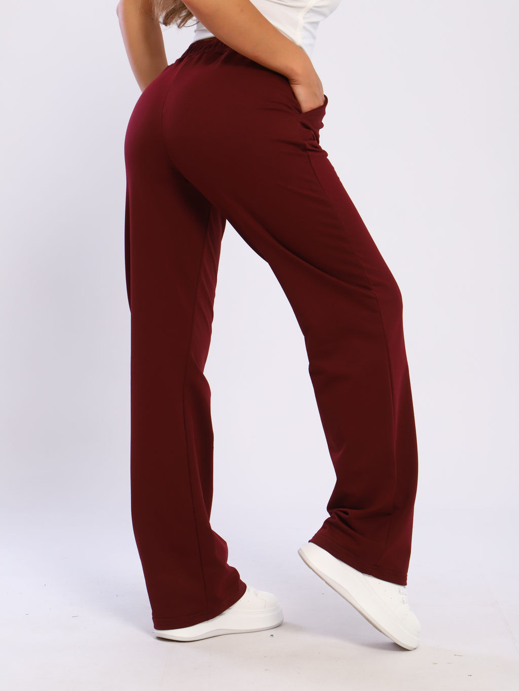 Брюки женские 8-047е (марсала)