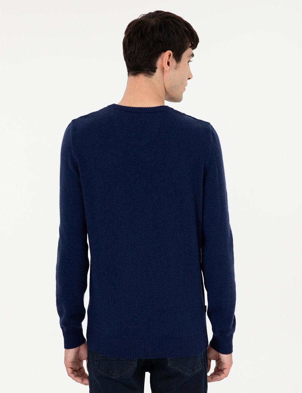 Lacivert Slim Fit Bisiklet Yaka Ka_mir Triko Kazak - Pierre cardin фото 5