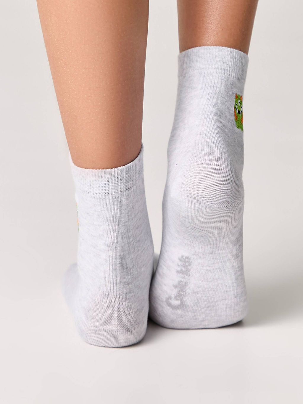 Цена за 2 пары. Носки классические CONTE-KIDS Однотонные хлопковые носки с вышивкой TIP-TOP - Conte elegant фото 2