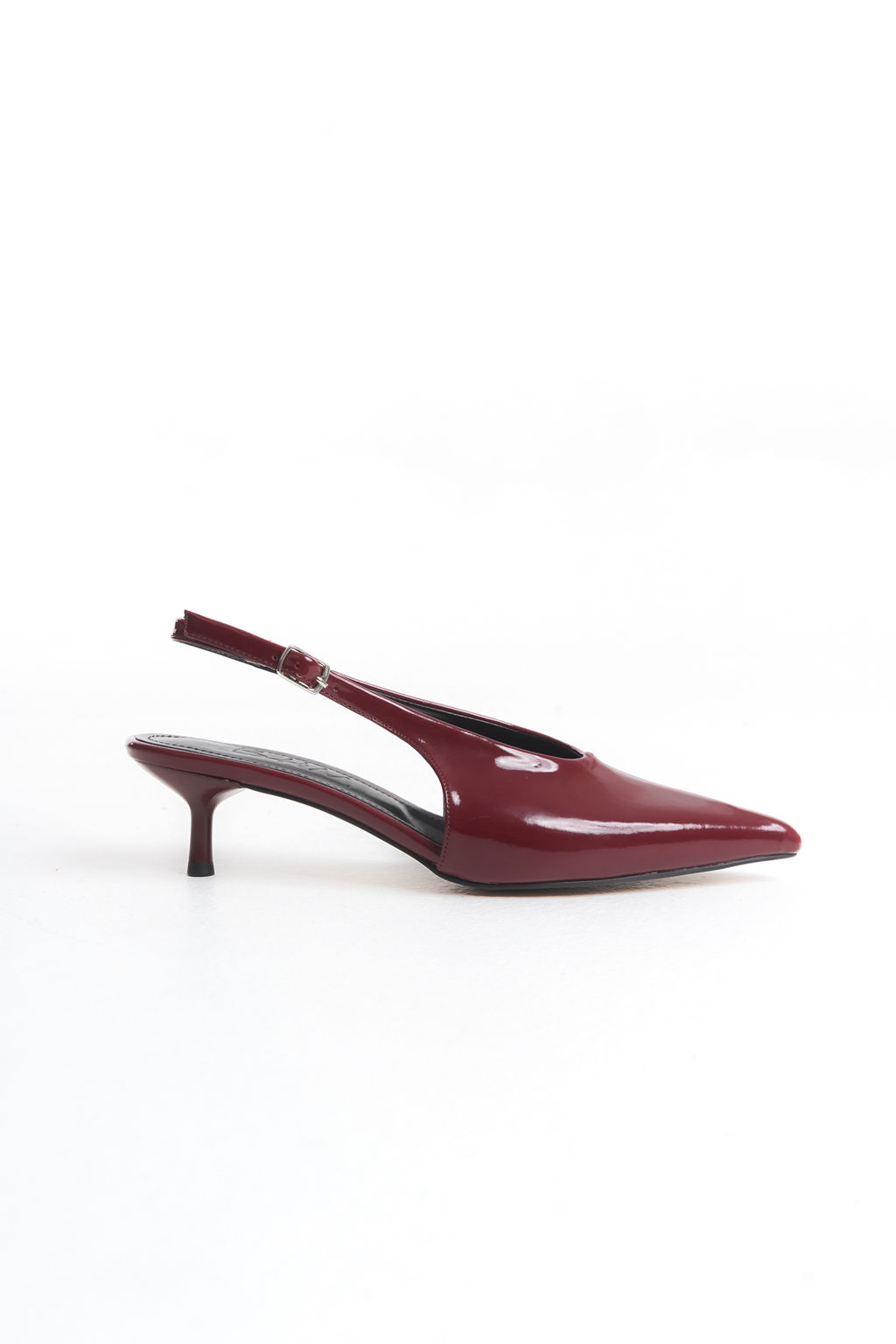 Trendyol Shoes Bordo Rugan Sivri Burun Kad?n Kitten Topuklu Ayakkab? TAKSS25TO00073 - Trendyolmilla фото 5