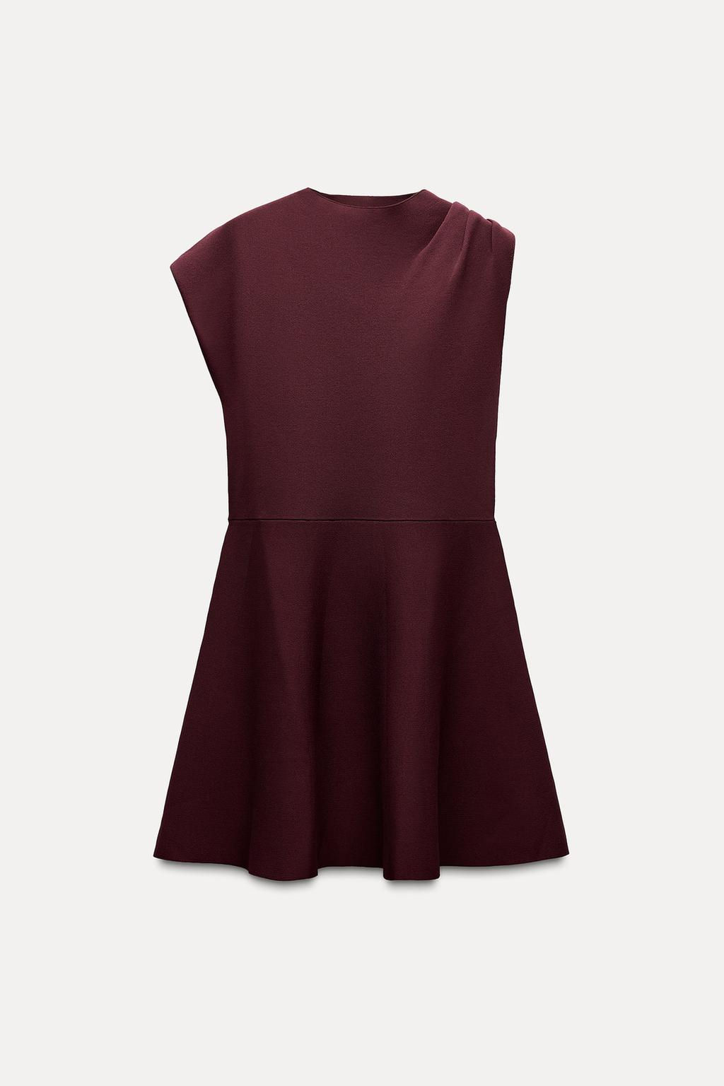 KNIT MINI SKATER DRESS - Zara фото 3
