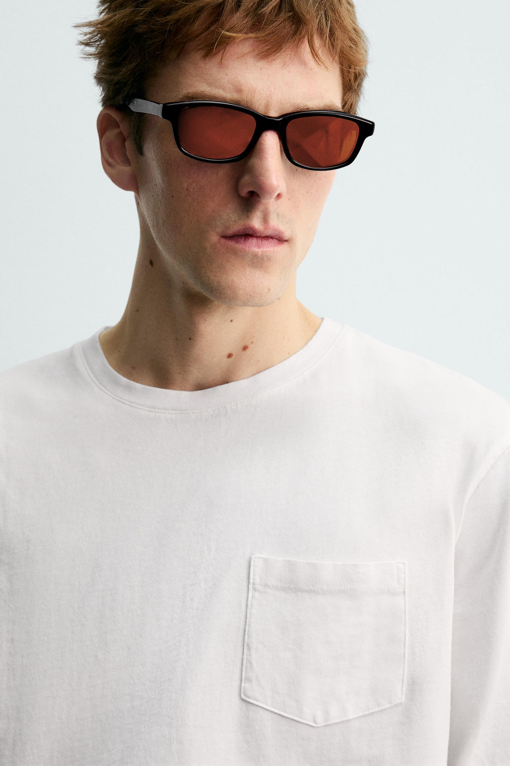 LONG SLEEVE T-SHIRT WITH POCKET AARON LEVINE X ZARA  фото 14
