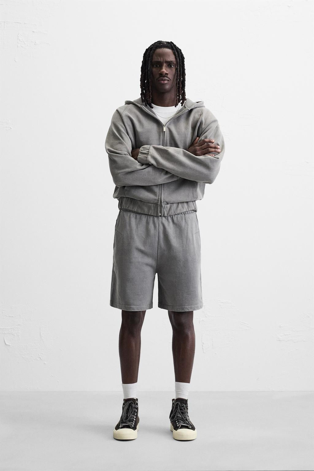RELAXED FIT JOGGER BERMUDA SHORTS - Zara фото 11