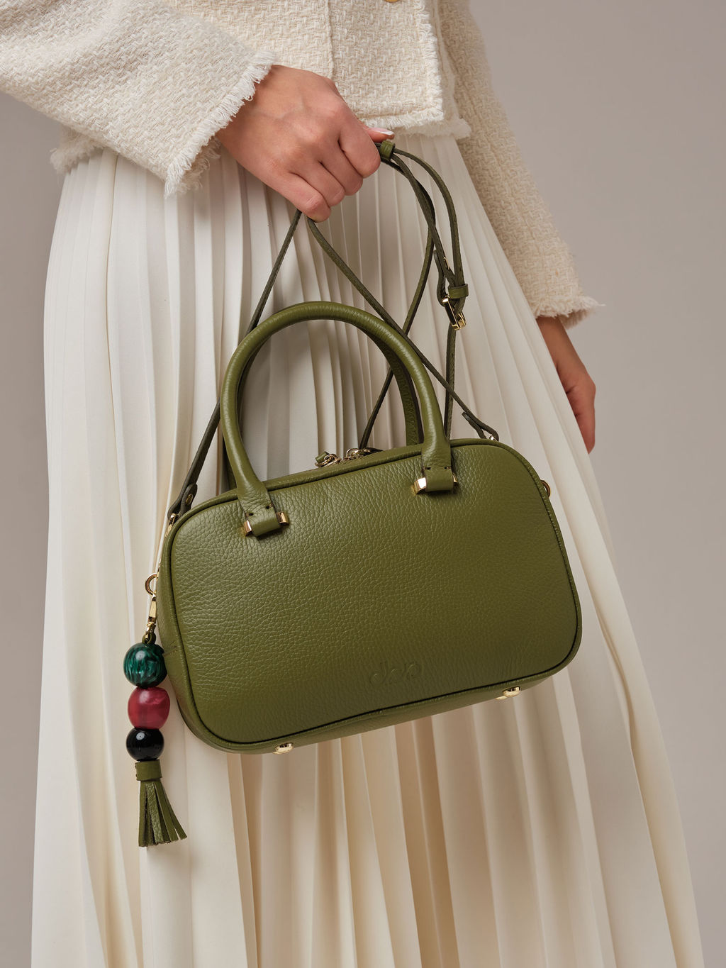 Кожаная сумка Hawaii DBR 31216 зеленая водоросль фото 4