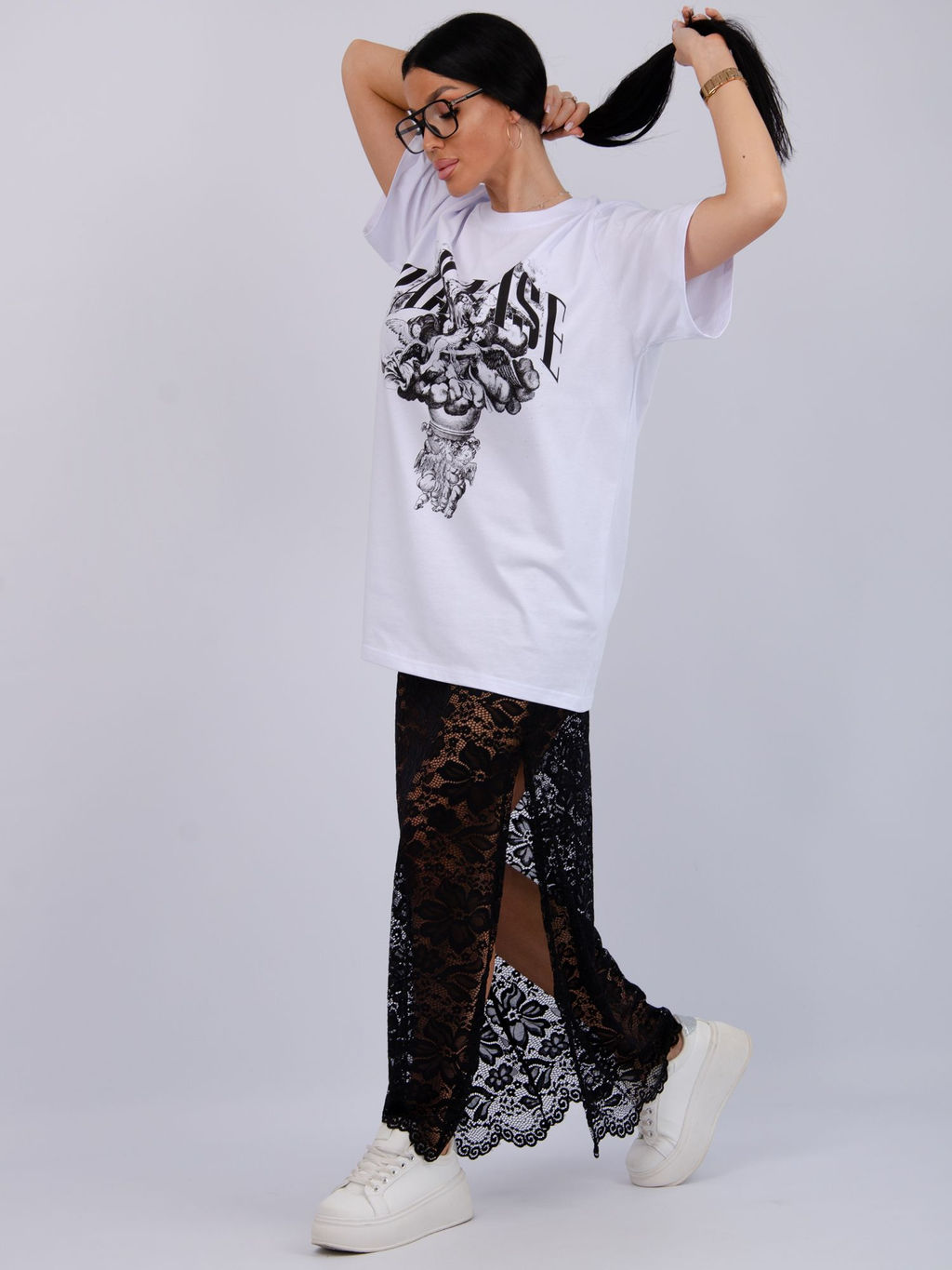 Костюм Монохром 2 чёрный, трикотаж - Малина фото 46