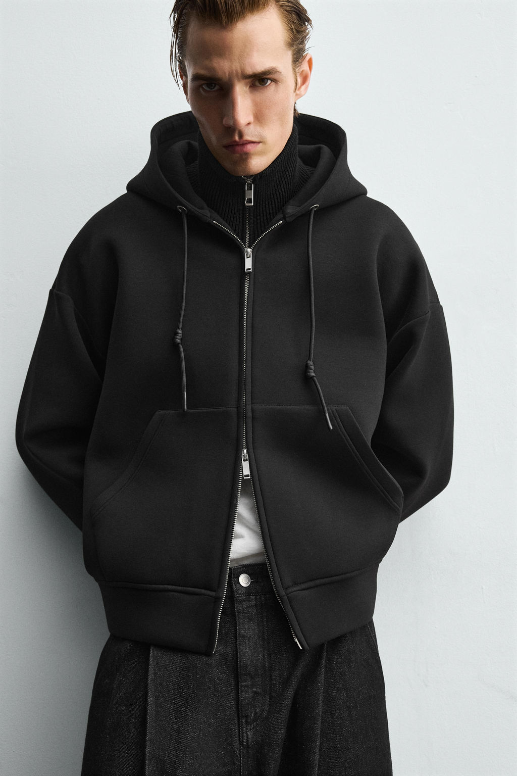 NEOPRENE-EFFECT HOODIE - Zara фото 22