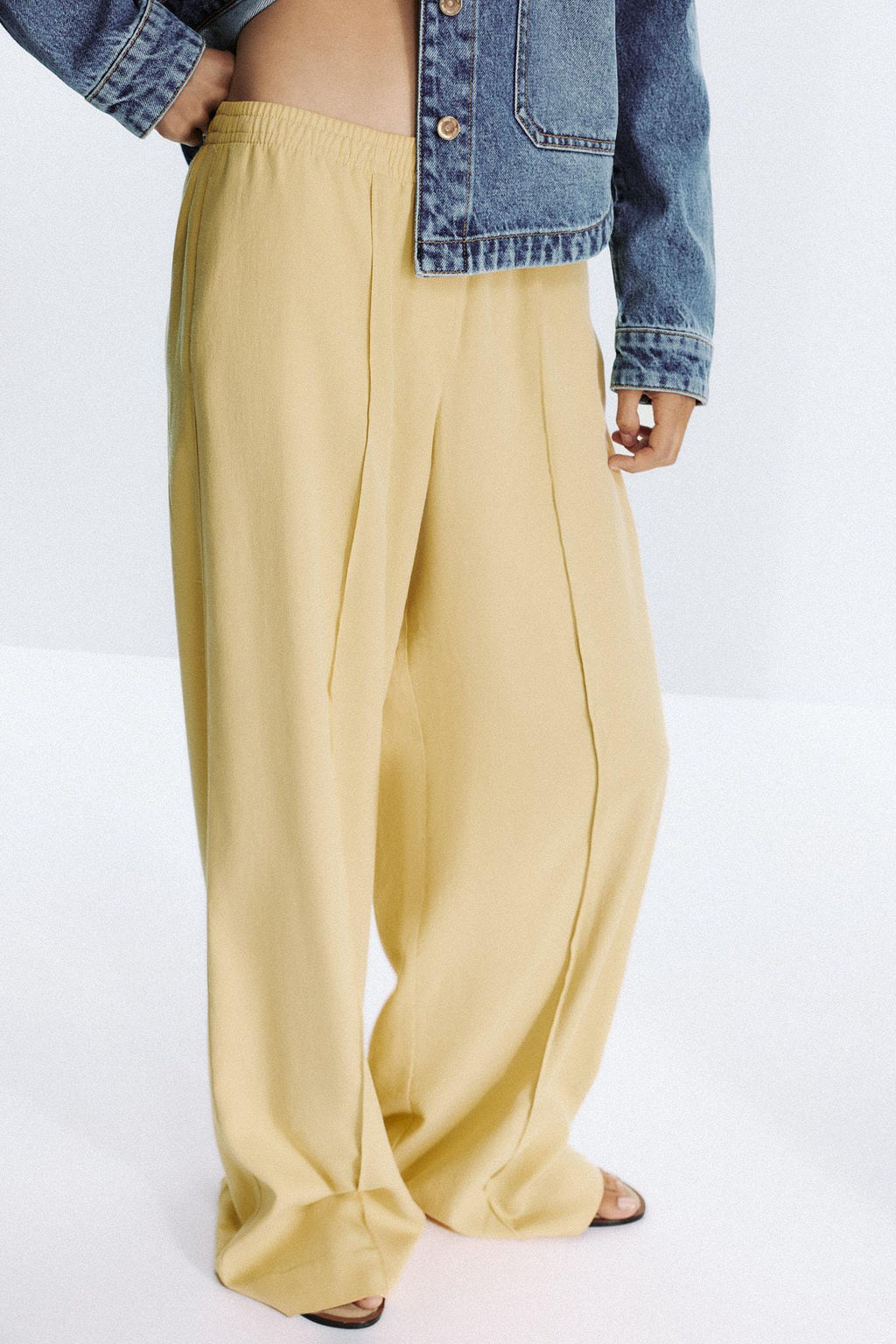 WIDE-LEG SEAM TROUSERS - Zara фото 7