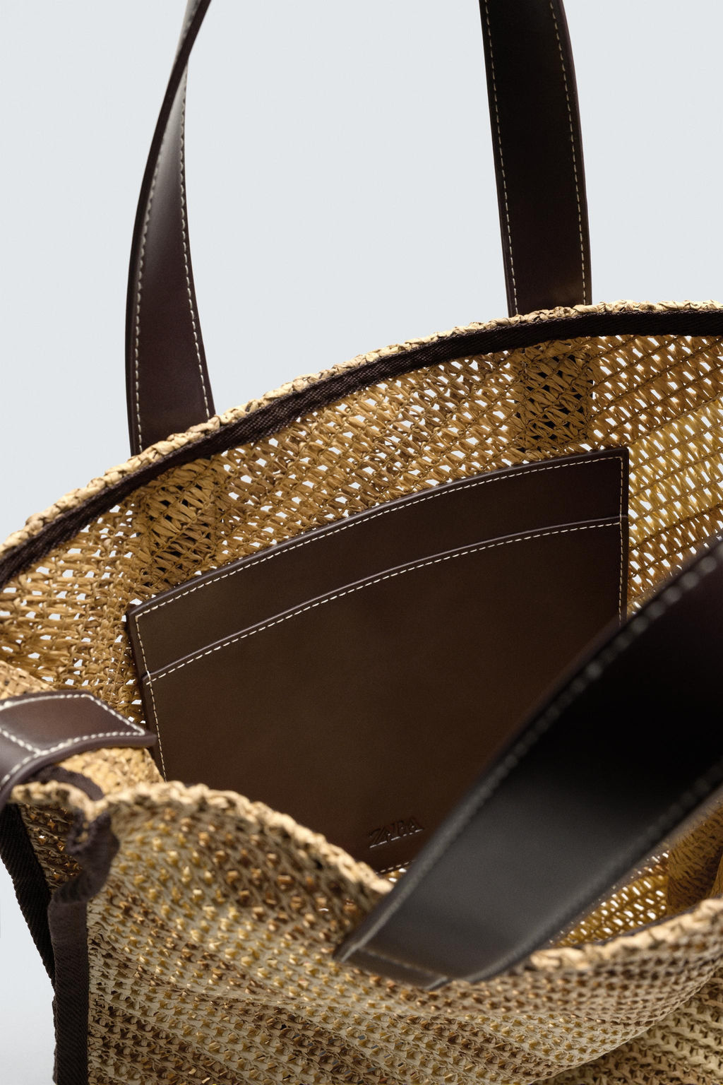 BOLSO SHOPPER TRENZADO / Marr?n - Zara фото 7