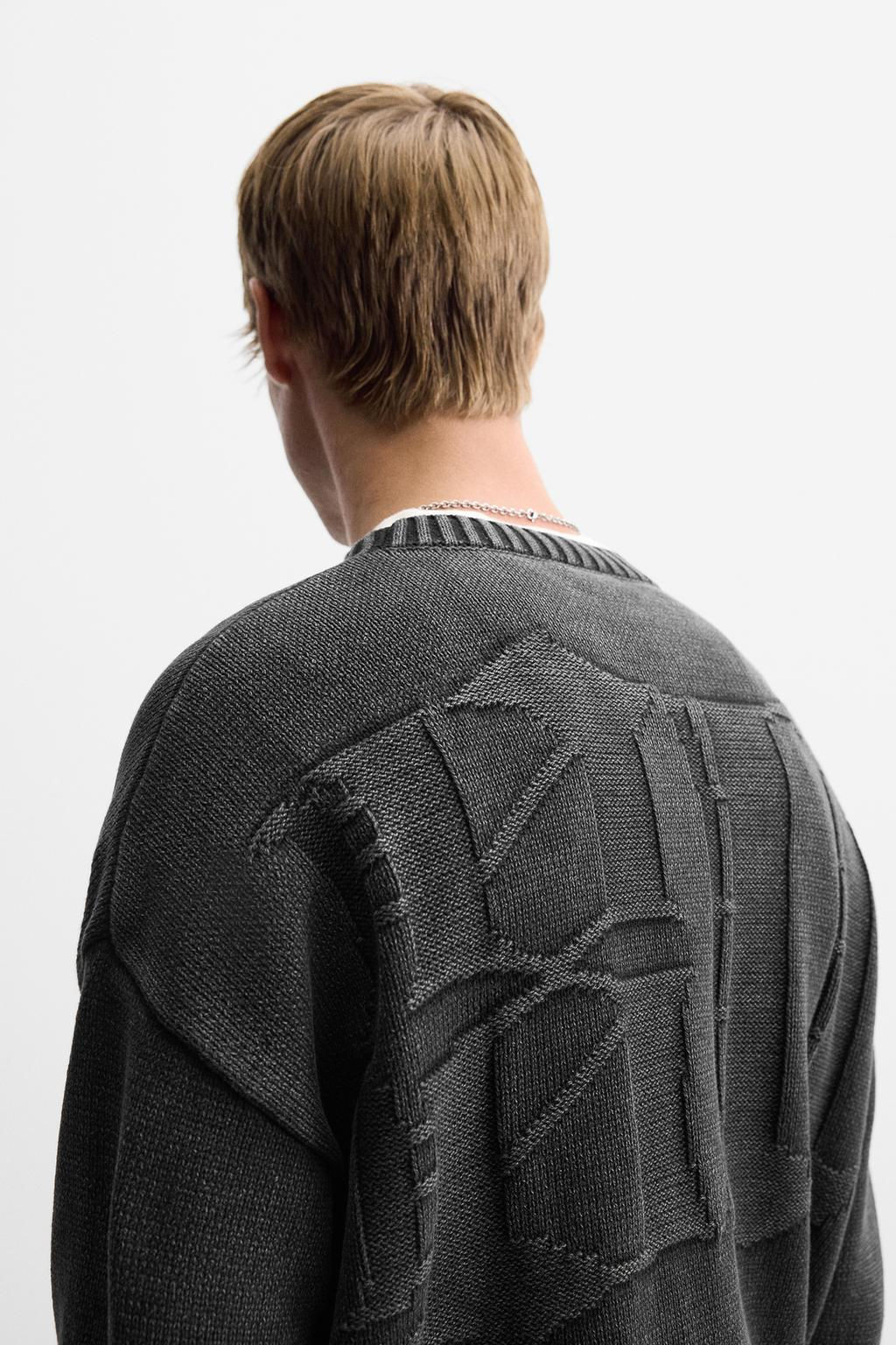 JACQUARD SLOGAN SWEATER - Zara фото 5