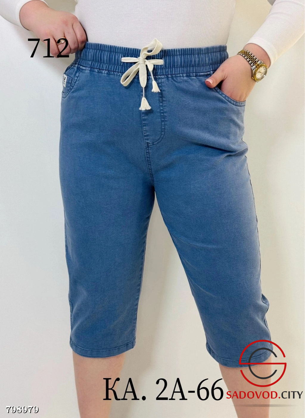 Бриджи из хлопка на резинке - Bruno фото 3