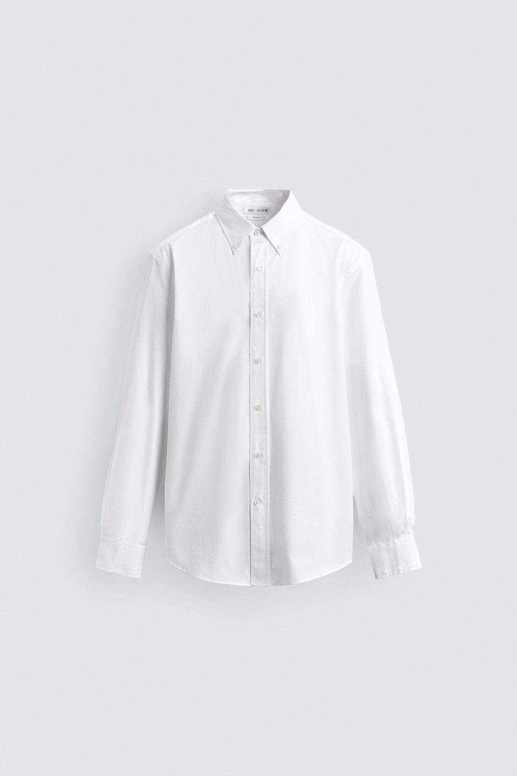 CAMISA REGULAR FIT ALGOD?N / Blanco - Zara фото 6