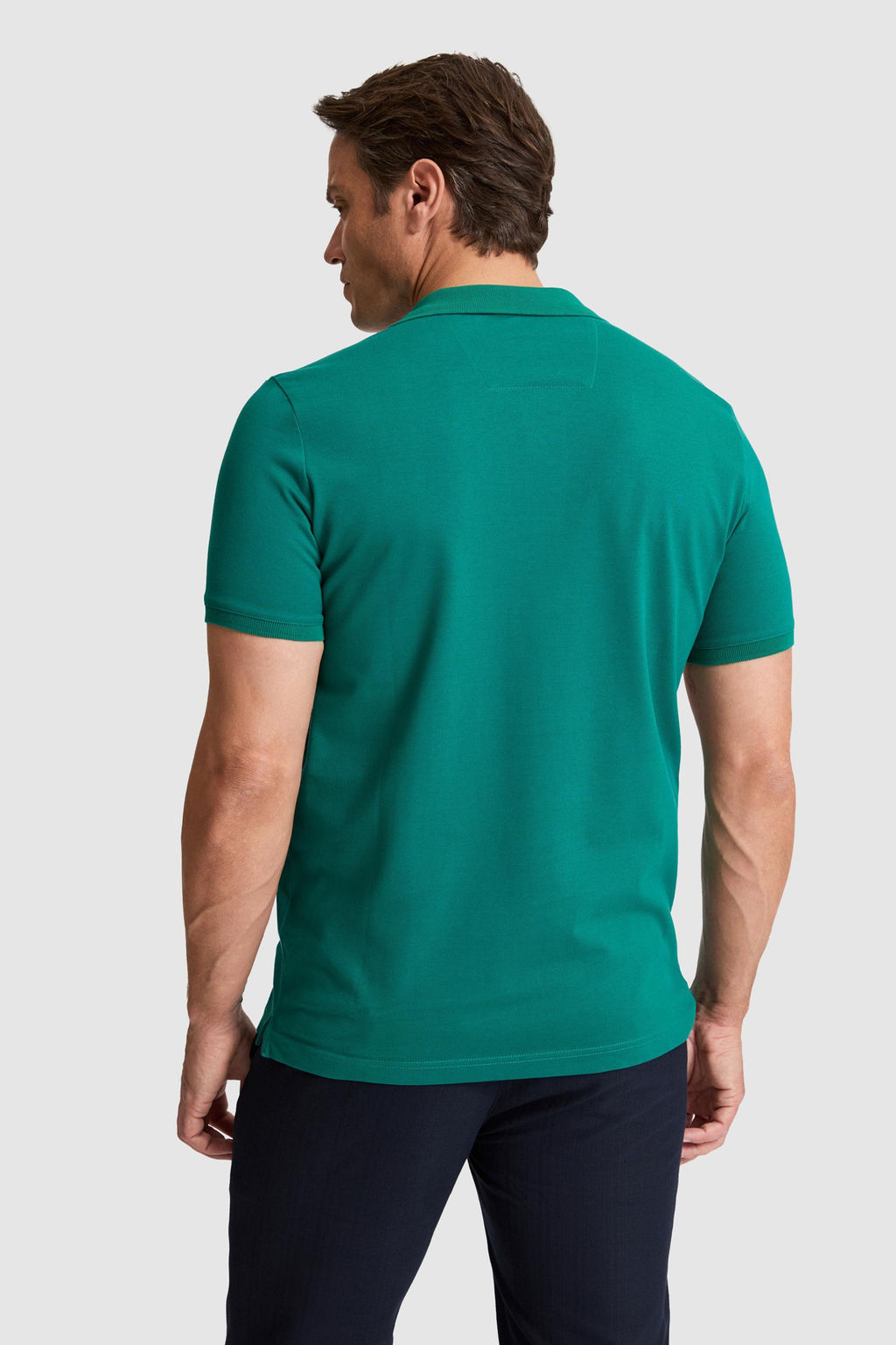 Erkek Koyu Ye_il Regular Fit Polo Yaka Basic Ti__rt