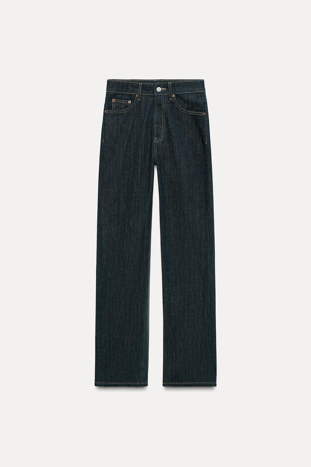 TRF STRAIGHT HIGH-WAIST JEANS - Zara фото 4