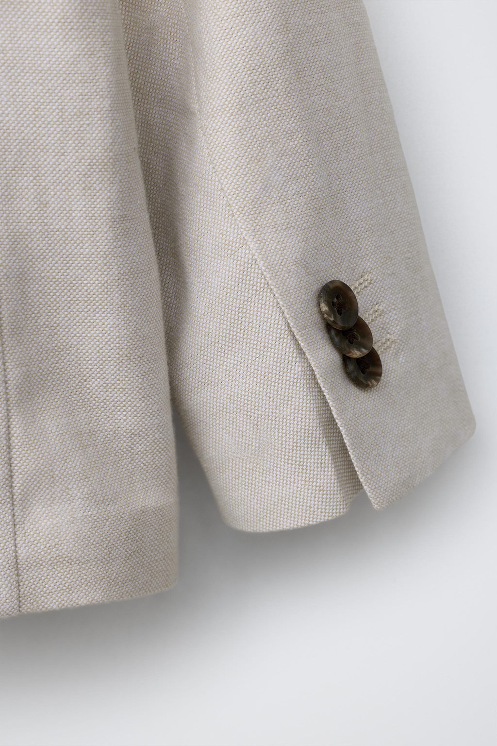 BLAZER TRAJE CON ALGOD?N Y LINO / Crudo - Zara фото 5