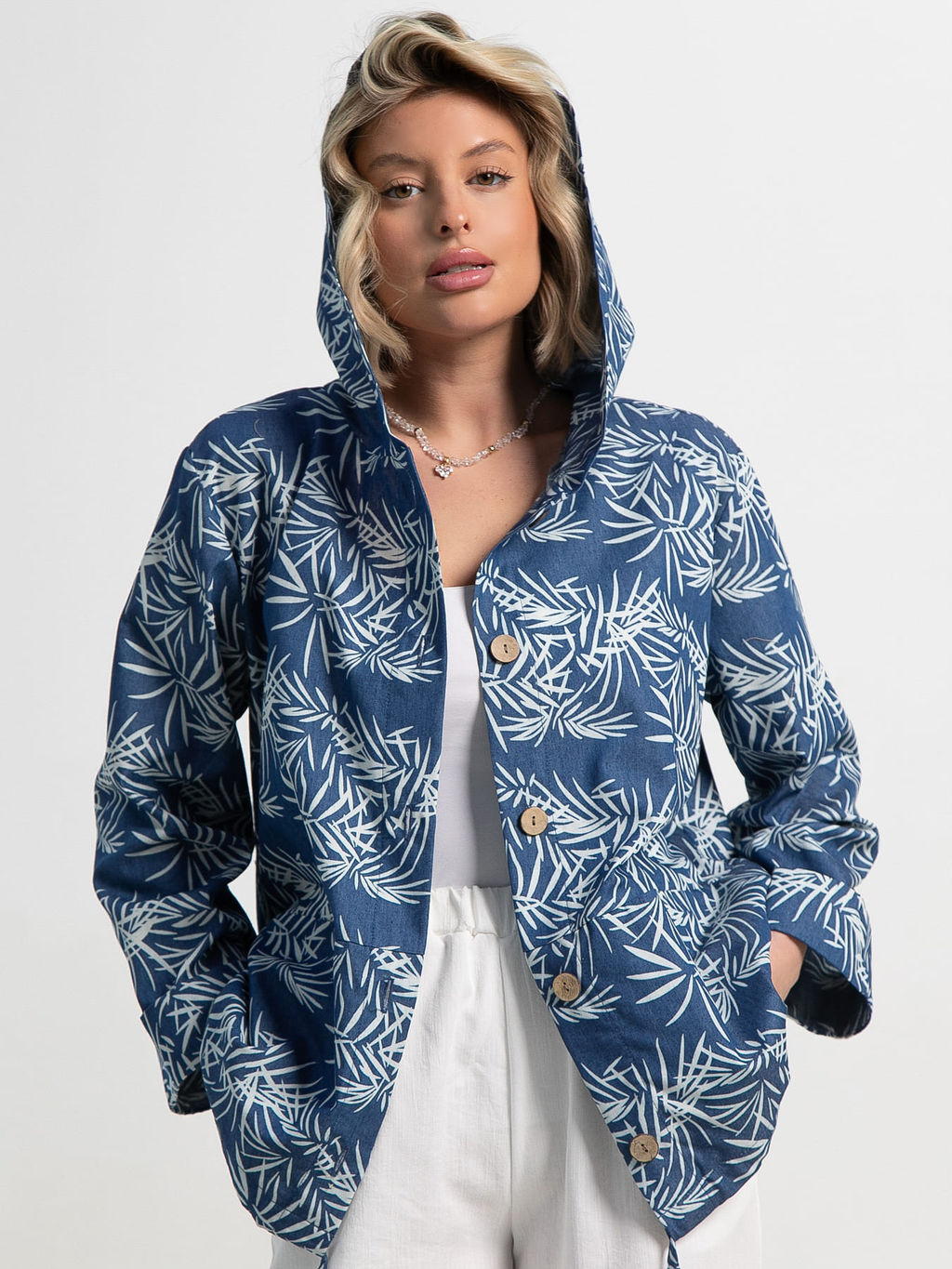 Пыльник Летний день (бело-синий) Б15182-8М - Lt collection фото 7