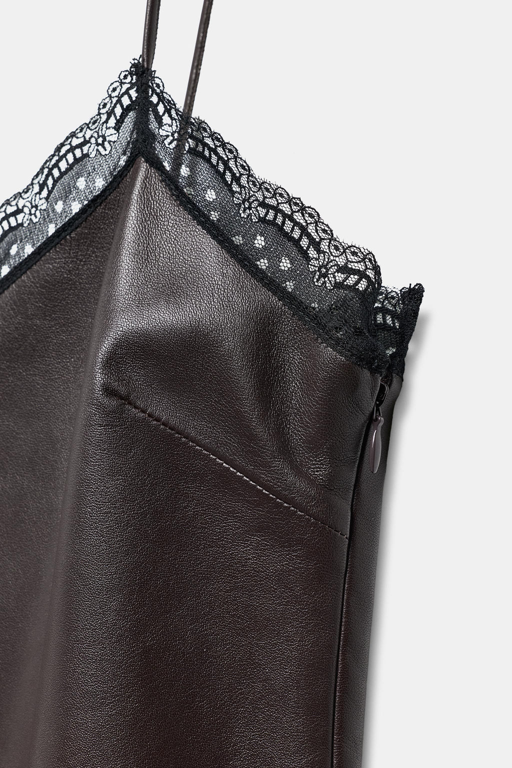 100% LEATHER LACE TOP ZW COLLECTION LIMITED EDITION - Zara фото 16