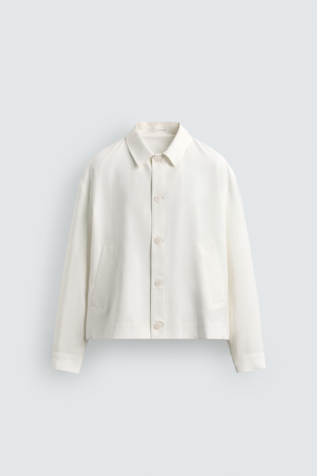 SOBRECAMISA FLUIDA BOXY FIT / Blanco roto - Zara фото 8