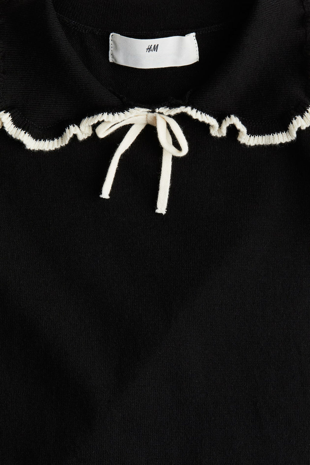 Vestido de punto fino con ribetes de volante - H&m фото 5