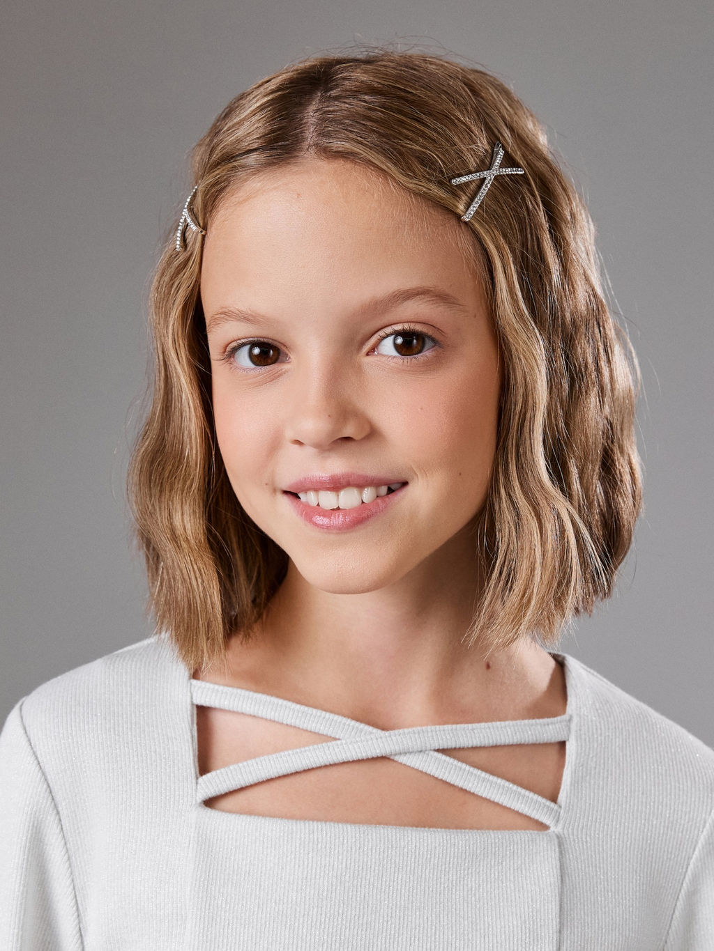 ACOOLA / Набор из 2 заколок для волос дет. Iksy серебристый