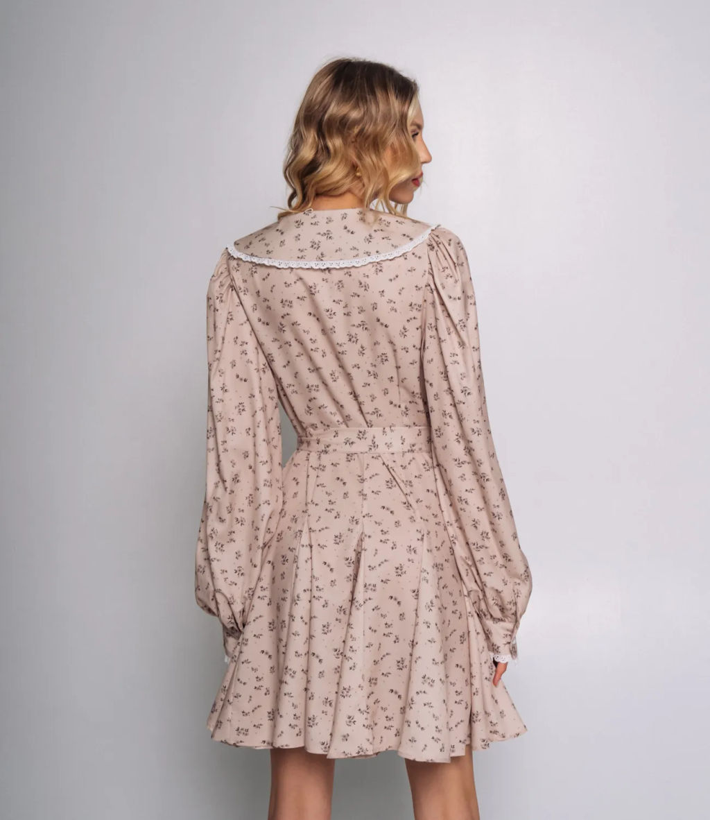 Платье #КТ2503 (2)-1, бежевый