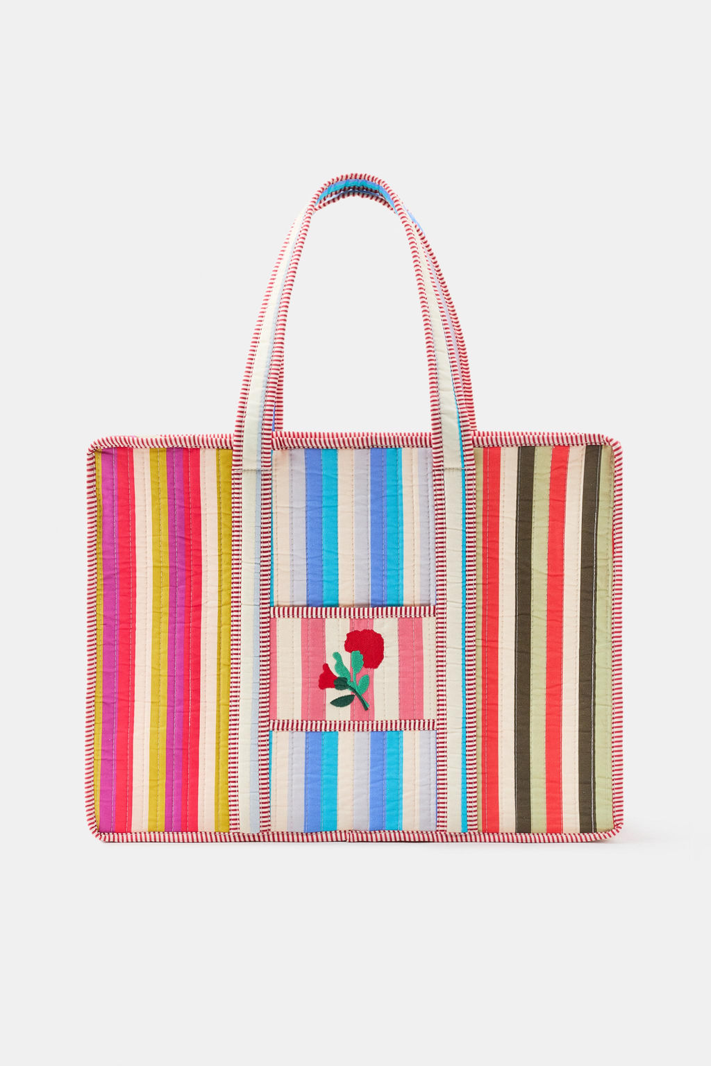 BOLSA ACOLCHADA RAYAS FLORES / Multicolor - Zara фото 2