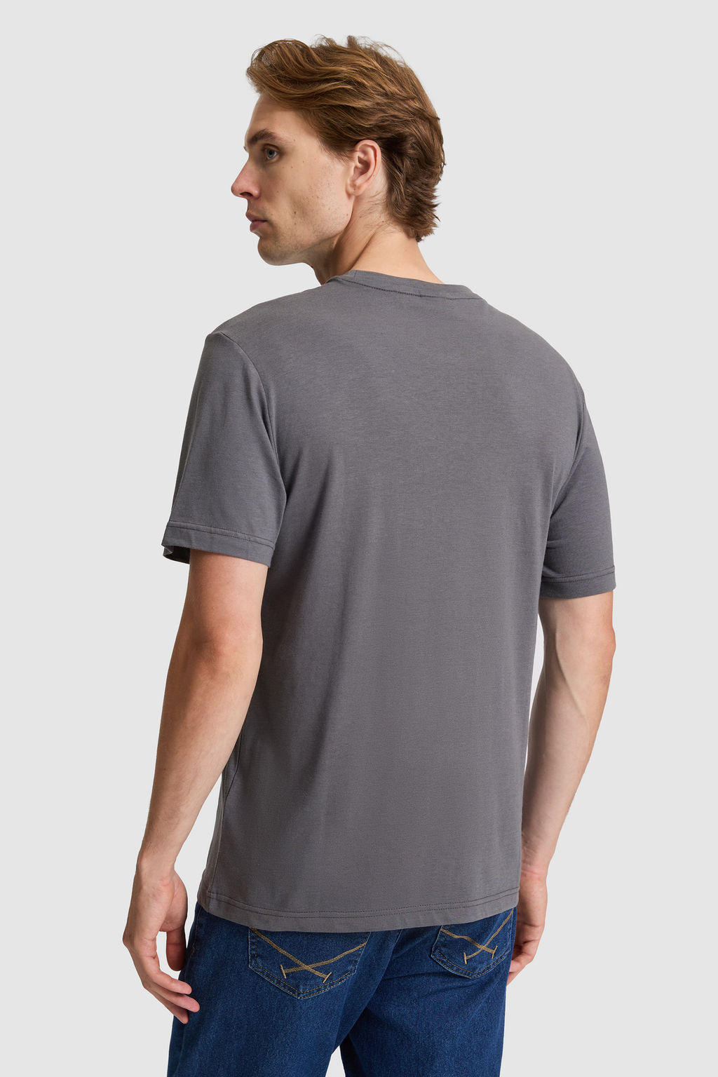 Erkek Antrasit Regular Fit Bisiklet Yaka Ti__rt - U.s. polo assn фото 5