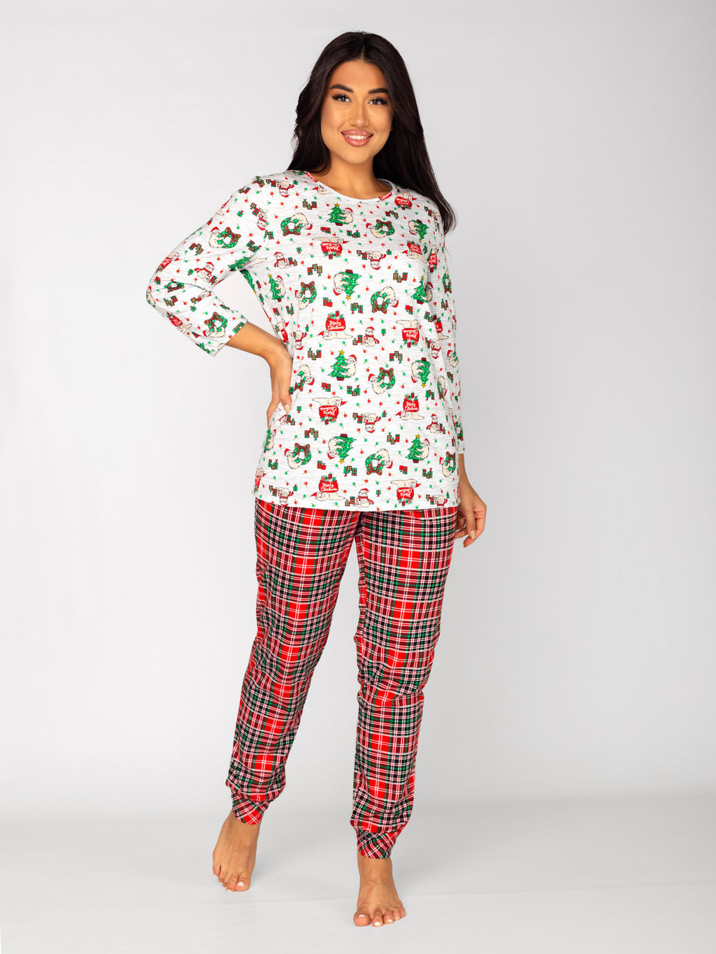 Пижама женская кулирка с брюками "СЮРПРИЗ"