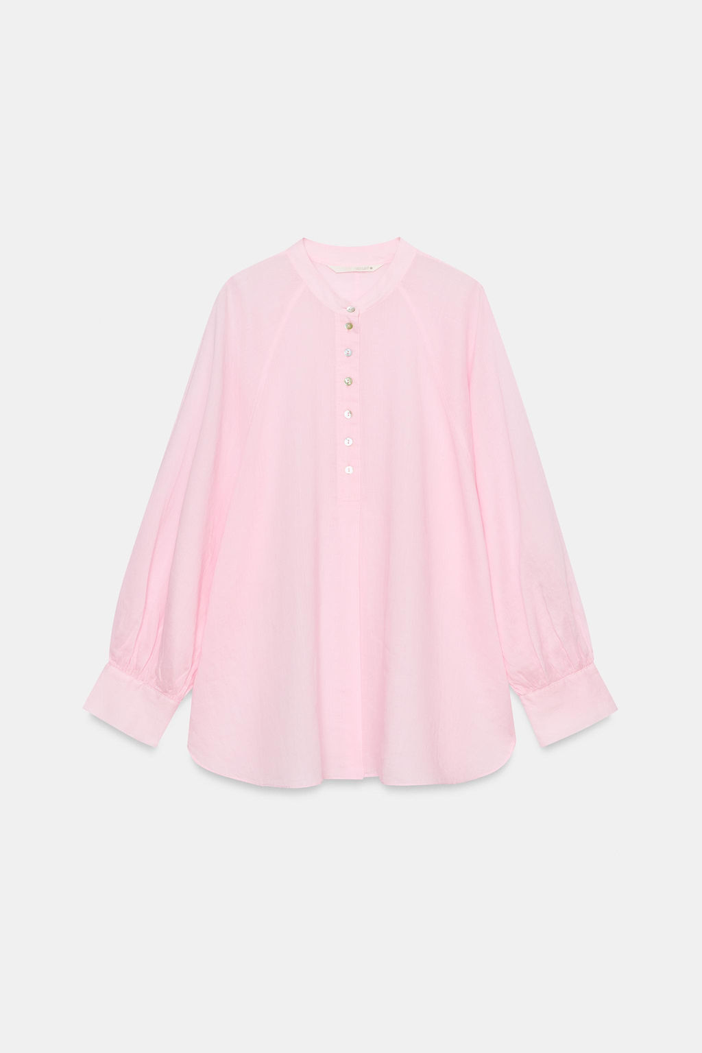 CAMISA FLUIDA CON RAMIO ZW COLLECTION / Rosa - Zara фото 5