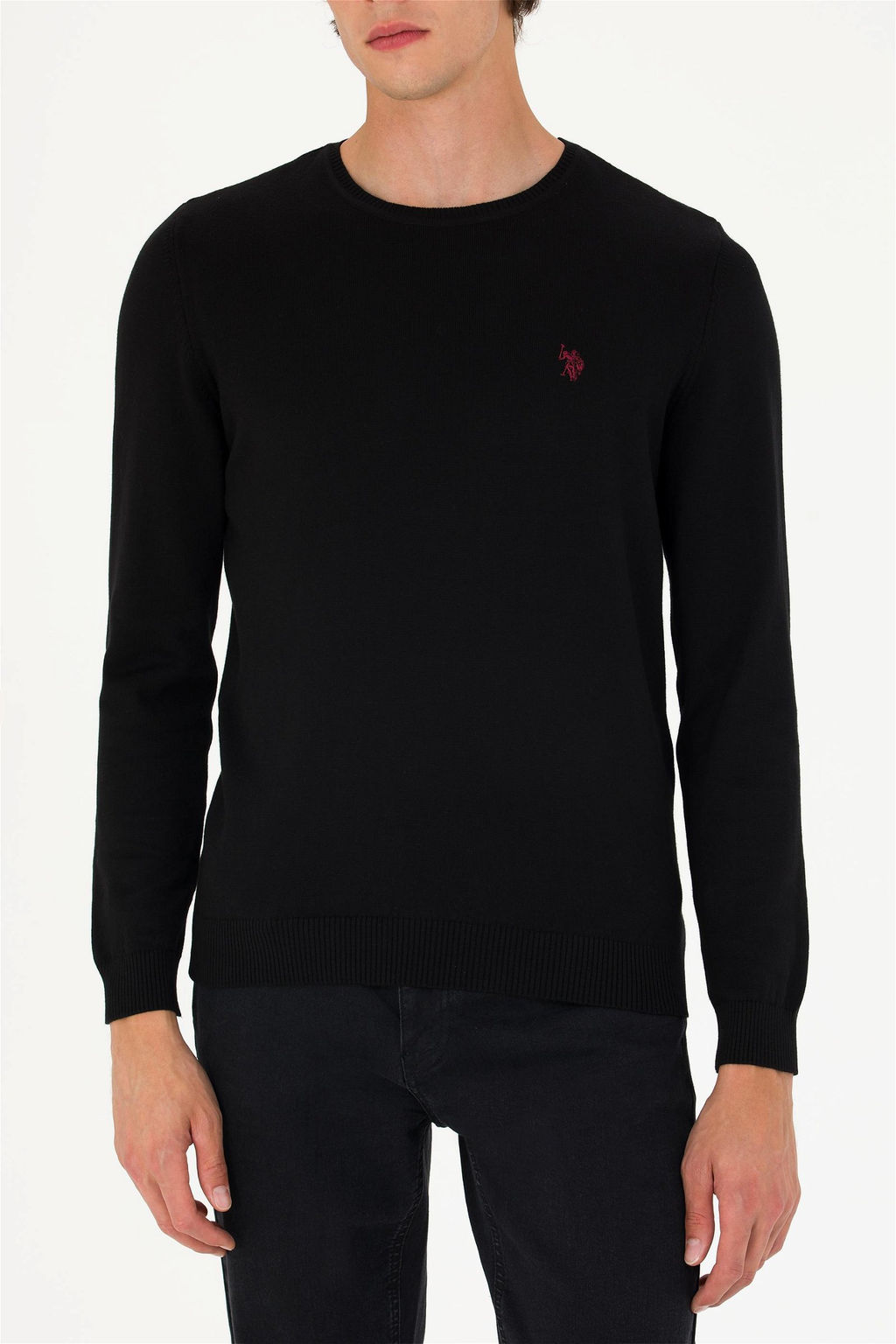 U. S. Polo Assn Мужской черный базовый свитер - U.s. polo assn фото 13