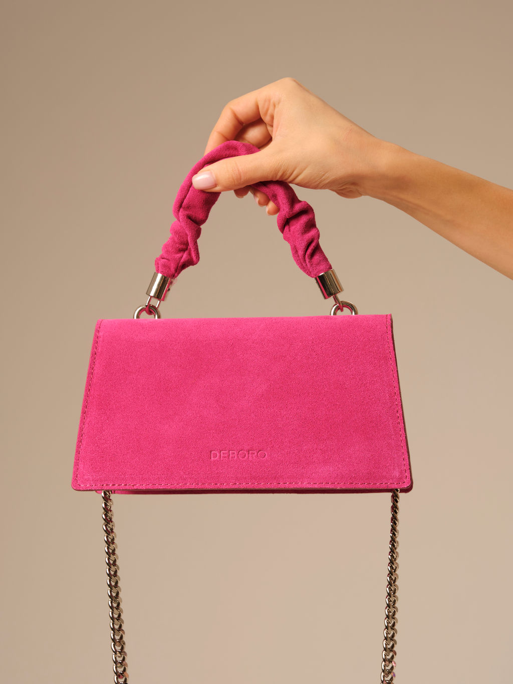 Сумка замшевая Deboro 30715 розовый тюльпан